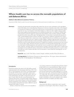 Where health care has no access: the nomadic