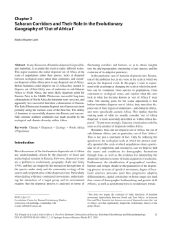 Saharan Corridors and Their Role in the Evolutionary Geography of