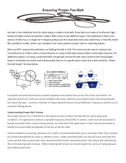 Ensuring Proper Fan Belt Sizing