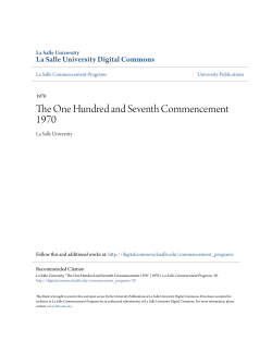 The One Hundred and Seventh Commencement 1970