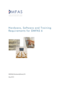 Hardware, Software and Training Requirements for DMFAS 6