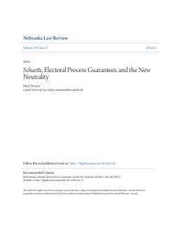Schuette, Electoral Process Guarantees, and the New Neutrality