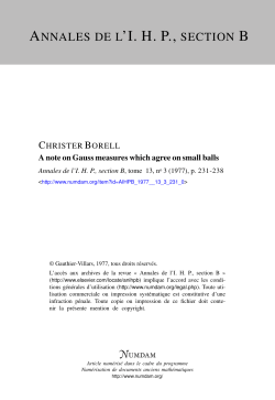 A note on Gauss measures which agree on small balls