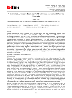 2.1 Traditional PERT Formula