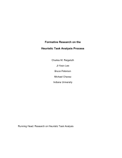 Formative Research on the Heuristic Task Analysis Process
