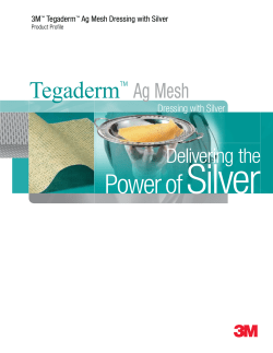 3M Tegaderm Ag Mesh Dressing with Silver Product Profile