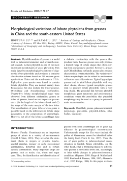 Morphological variations of lobate phytoliths from grasses in China