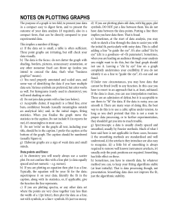 NOTES ON PLOTTING GRAPHS