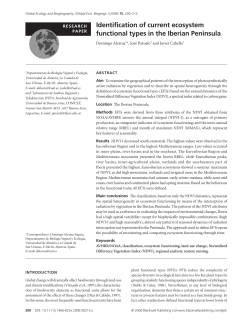 Identification of current ecosystem functional types in the Iberian
