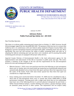 Advisory Notice AB 1020 - Imperial County Public Health Department