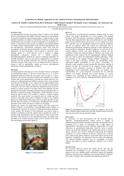 Evaluation of a Robotic Apparatus for the Analysis of Passive