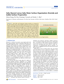 Salty Glycerol versus Salty Water Surface Organization: Bromide