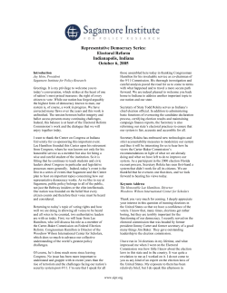 Representative Democracy Series: Electoral Reform Indianapolis