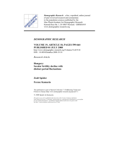 Hungary: Secular fertility decline with distinct period fluctuations