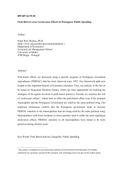 Pork-Barrel versus Irrelevance Effects in Portuguese Public