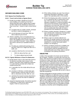 Egress from Dwelling Units