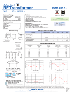 datasheet - Mini Circuits