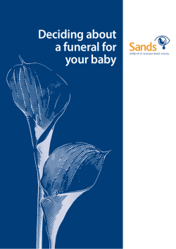 Deciding about a funeral for your baby