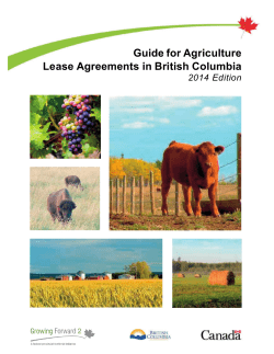 Guide for Agriculture Lease Agreements in B.C.