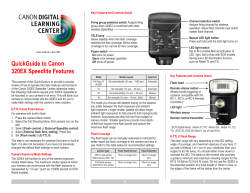 QuickGuide to Canon 320EX Speedlite Features