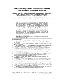 Optics Express vol 19 (2011) - KSU Physics