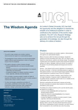 The Wisdom Agenda