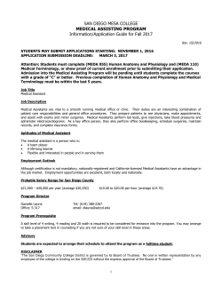 Application - San Diego Mesa College