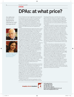 DPAs: at what price? - Doughty Street Chambers