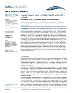 Large earthquakes create vertical permeability by breaching aquitards