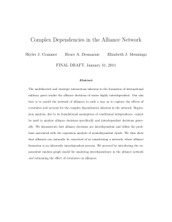 Complex Dependencies in the Alliance Network