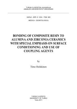 bonding of composite resin to alumina and zirconia ceramics