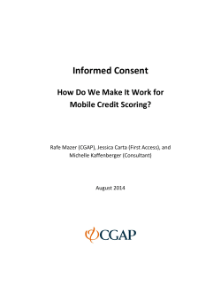 Informed Consent: How Do We Make It Work for Mobile Credit Scoring