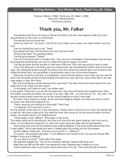 Thank you, Mr. Falker