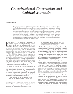 Constitutional Convention and Cabinet Manuals