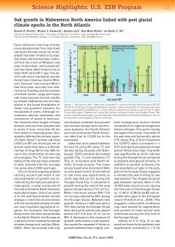 21 Science Highlights: US ESH Program - PAGES