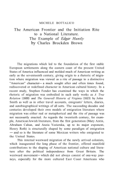 The American Frontier and the Initiation Rite to a National Literature
