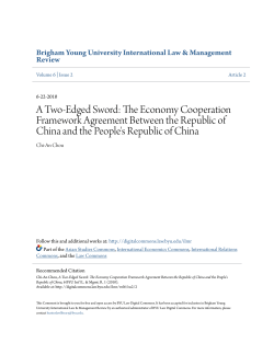 A Two-Edged Sword: The Economy