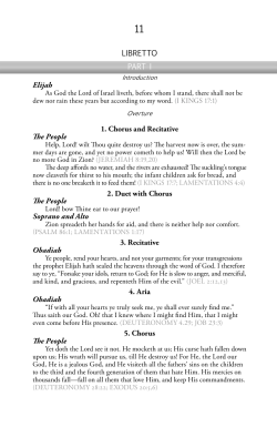 libretto - for Heritage Chorale