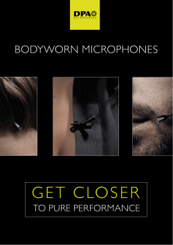 get closer - DPA Microphones