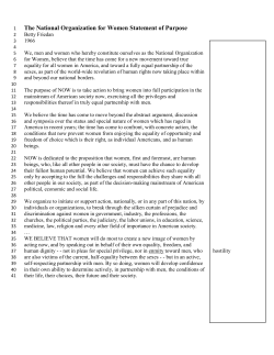 The National Organization for Women Statement of