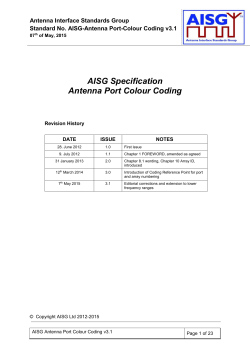AISG Specification Antenna Port Colour Coding