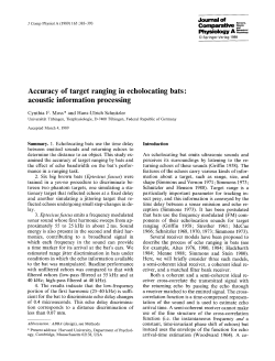 Accuracy of target ranging in echolocating bats: acoustic information
