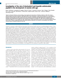 Investigation of the role of interleukin-6 and