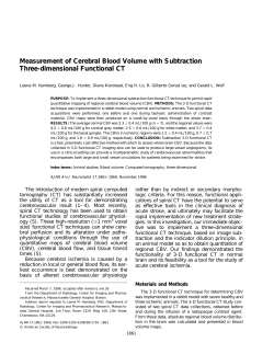 Measurement of Cerebral Blood Volume with Subtraction