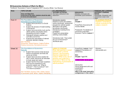 IB Economics Scheme of Work for Micro Textbook: Economics