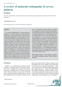 A review of malarial retinopathy in severe malaria