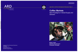Coffee Markets - World bank documents
