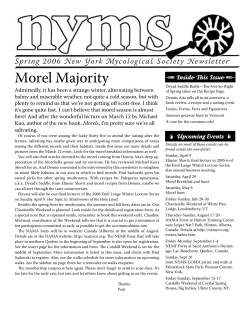 Morel Majority - New York Mycological Society