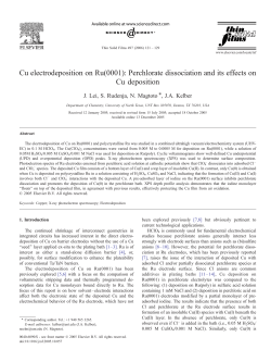 Cu electrodeposition on Ru(0001): Perchlorate