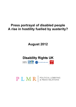 press portrayal of disabled people: a rise in hostility fuelled by austerity